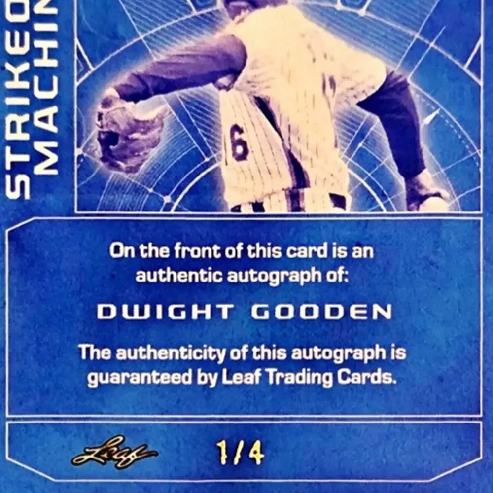 Dwight Gooden 1/4 Strikeout Machine Auto New York Mets Hall of Fame Autograph